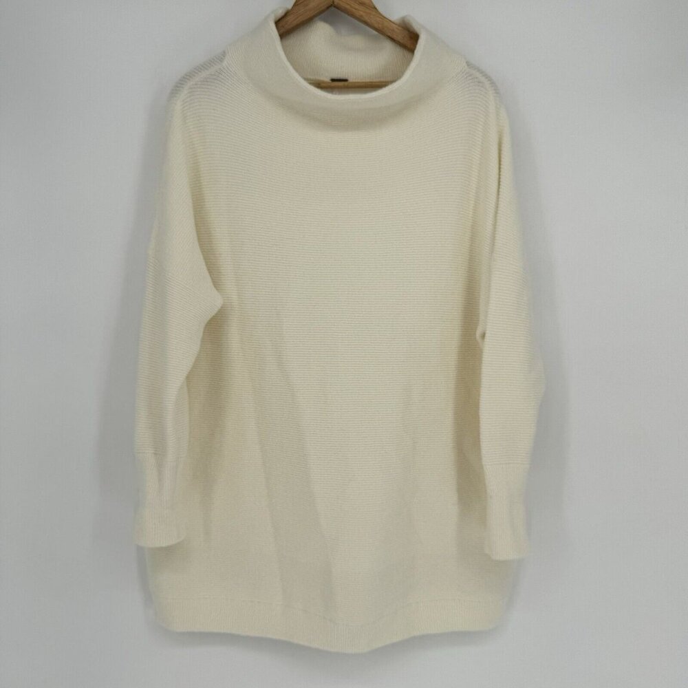 Free People Sweater Women's Medium Ottoman Slouchy Tunic Long Mock Neck Ribbed